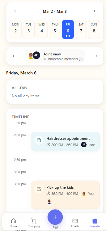 Bubsby calendar view