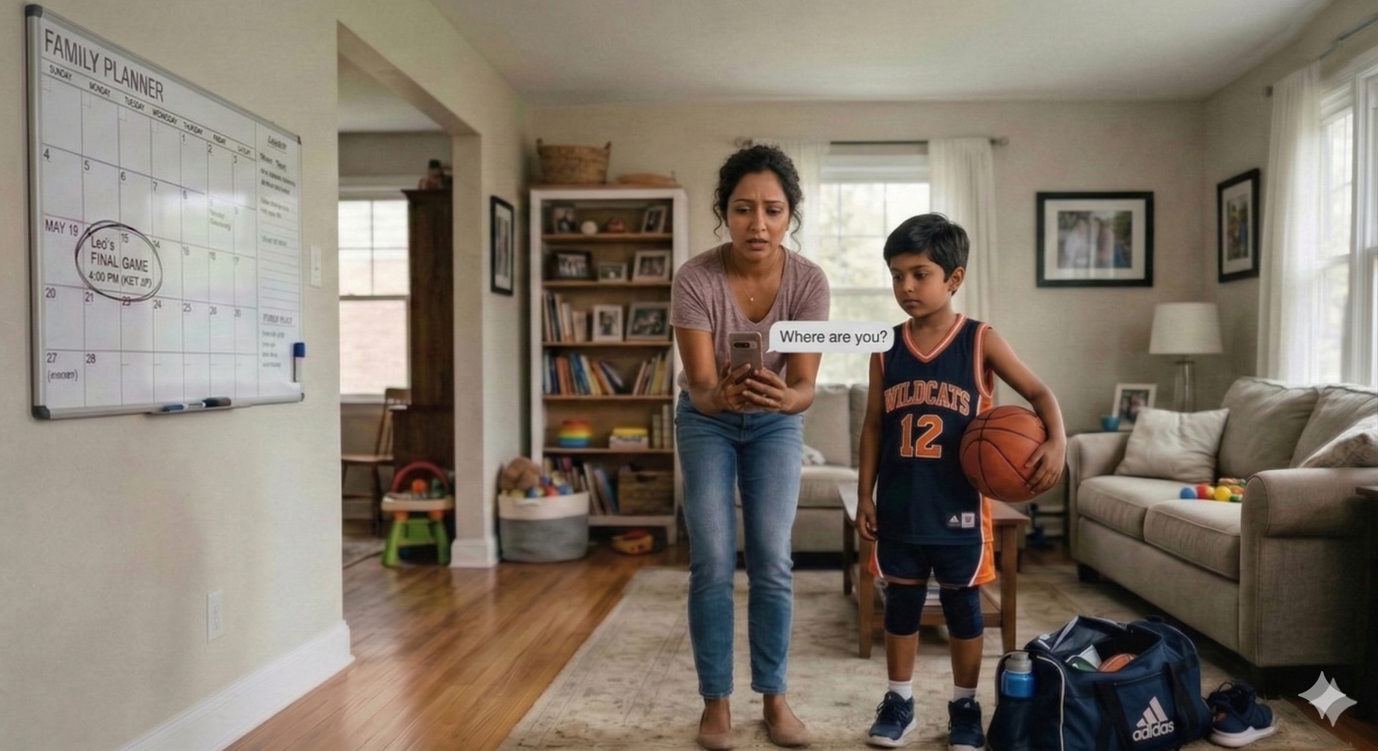 Parent realising an important event was missed