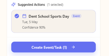 Bubsby suggested action generated from the summary